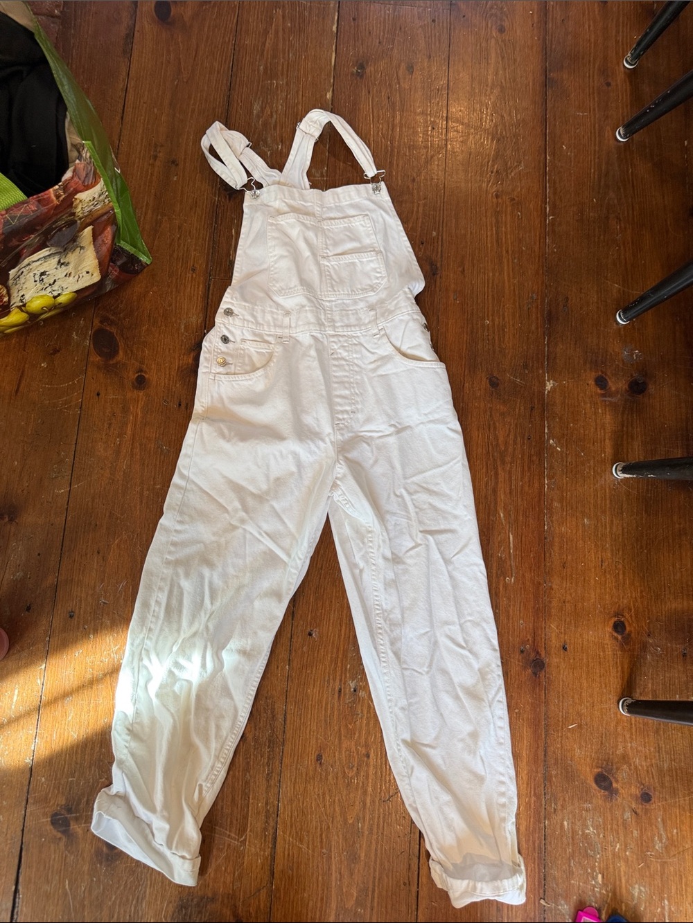 We The Free Medium White Women's Denim Overalls